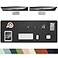 CEBOWA Leather Desk Pad ProtectorLarge Desk Mat Mouse Pad NonSlip PU Leather Desk Blotter Laptop Computer Desk Keyboard Mat Waterproof Desk Writing Pad for OfficeHome Black 48 x 17