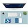 K KNODEL Large Office Leather Desk Mat Mouse and Keyboard Pad Computer and Laptop Mat Desktop Protector and Cover Writing Pad and Blotter 354x17 Light Blue