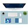 K KNODEL Large Office Leather Desk Mat Mouse and Keyboard Pad Computer and Laptop Mat Desktop Protector and Cover Writing Pad and Blotter 354x17 Light Blue