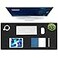 K KNODEL Large Office Leather Desk Mat Mouse and Keyboard Pad Computer and Laptop Mat Desktop Protector and Cover Writing Pad and Blotter 354x17 Black