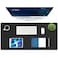 K KNODEL Large Office Leather Desk Mat Mouse and Keyboard Pad Computer and Laptop Mat Desktop Protector and Cover Writing Pad and Blotter 354x17 Black