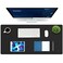 K KNODEL Large Office Leather Desk Mat Mouse and Keyboard Pad Computer and Laptop Mat Desktop Protector and Cover Writing Pad and Blotter 354x17 Black