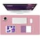 K KNODEL Large Office Leather Desk Mat Mouse and Keyboard Pad Computer and Laptop Mat Desktop Protector and Cover Writing Pad and Blotter 315x157 Purple