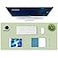K KNODEL Large Office Leather Desk Mat Mouse and Keyboard Pad Computer and Laptop Mat Desktop Protector and Cover Writing Pad and Blotter 354x17 Light Green
