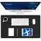 K KNODEL Small Office Leather Desk Mat Mouse and Keyboard Pad Computer and Laptop Mat Desktop Protector and Cover Writing Pad and Blotter 236x138 Black