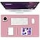 K KNODEL Small Office Leather Desk Mat Mouse and Keyboard Pad Computer and Laptop Mat Desktop Protector and Cover Writing Pad and Blotter 236x138 Purple