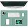 K KNODEL Small Office Leather Desk Mat Mouse and Keyboard Pad Computer and Laptop Mat Desktop Protector and Cover Writing Pad and Blotter 236x138 Green