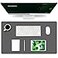K KNODEL Small Office Leather Desk Mat Mouse and Keyboard Pad Computer and Laptop Mat Desktop Protector and Cover Writing Pad and Blotter 236x138 Dark Gray
