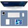K KNODEL Small Office Leather Desk Mat Mouse and Keyboard Pad Computer and Laptop Mat Desktop Protector and Cover Writing Pad and Blotter 236x138 Lake Blue