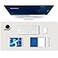K KNODEL Large Office Leather Desk Mat Mouse and Keyboard Pad Computer and Laptop Mat Desktop Protector and Cover Writing Pad and Blotter 315x157 White