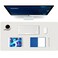 K KNODEL Large Office Leather Desk Mat Mouse and Keyboard Pad Computer and Laptop Mat Desktop Protector and Cover Writing Pad and Blotter 315x157 White