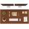 K KNODEL Large Office Leather Desk Mat Mouse and Keyboard Pad Computer and Laptop Mat Desktop Protector and Cover Writing Pad and Blotter 472x236 Brown