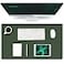 K KNODEL Small Office Leather Desk Mat Mouse and Keyboard Pad Computer and Laptop Mat Desktop Protector and Cover Writing Pad and Blotter 236x138 Dark Green