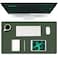 K KNODEL Small Office Leather Desk Mat Mouse and Keyboard Pad Computer and Laptop Mat Desktop Protector and Cover Writing Pad and Blotter 236x138 Dark Green