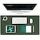 K KNODEL Large Office Leather Desk Mat Mouse and Keyboard Pad Computer and Laptop Mat Desktop Protector and Cover Writing Pad and Blotter 315x157 Dark Green