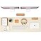 K KNODEL Large Office Leather Desk Mat Mouse and Keyboard Pad Computer and Laptop Mat Desktop Protector and Cover Writing Pad and Blotter 472x17 Ivory Cream