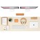 K KNODEL Large Office Leather Desk Mat Mouse and Keyboard Pad Computer and Laptop Mat Desktop Protector and Cover Writing Pad and Blotter 472x17 Ivory Cream