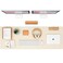 K KNODEL Large Office Leather Desk Mat Mouse and Keyboard Pad Computer and Laptop Mat Desktop Protector and Cover Writing Pad and Blotter 472x17 Ivory Cream