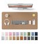 YSAGi Leather Desk Protector Office Mat Large Mouse Mat NonSlip PU Leather Blotter Laptop Desk Mat Waterproof Writing Pad for Office and Home Khaki 315 x 158