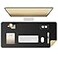 YSAGi DoubleSided Desk Pad 354x17Leather Desk Mat Eco Cork Desk Pad ProtectorLarge Mouse PadWaterproof Desk Blotter for OfficeHomeBlack