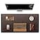 YSAGi Genuine Leather Desk Mat 354X17 Office Desk Pad Thick Premium Table Pad with Stitched Line NonSlip Laptop Writing Pad with Rubber Base Dark Brown 354x17