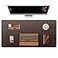 YSAGi Genuine Leather Desk Mat 315x158 Office Desk Pad Thick Premium Table Pad with Stitched Line NonSlip Laptop Writing Pad with Rubber Base Dark Brown 315x158
