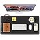 WAYBER Leather Desk Pad Protector Waterproof Mouse Pad PU Desk Mat Office Desk Cover Desk Writing Mat for OfficeHomeWorkCubicle Black 355x17 in