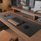 DAWNTREES Felt Desk Mat Computer Mat for Desk36x12Inches Large Felt Mouse Pad and Keyboard Mat Desk Protector for Office Dark Gray