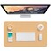 Hsurbtra Desk Pad 236 x 138 PU Leather Desk Mat M Extended Mouse Pad Waterproof Desktop Blotter Protector NonSlip Ultra Thin Small Laptop Keyboard Writing Mat for Office Home Earth Yellow