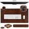 ELIZO Leather Desk Pad Real Leather Desk Mat Thick 3mm Double Layer 32x16 Cover Blotter Desk Protector Large Computer Mat for Keyboard Mouse Pad Table Laptop Mat Office Accessories Antique