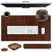 ELIZO Leather Desk Pad Real Leather Desk Mat Thick 3mm Double Layer 32x16 Cover Blotter Desk Protector Large Computer Mat for Keyboard Mouse Pad Table Laptop Mat Office Accessories Antique