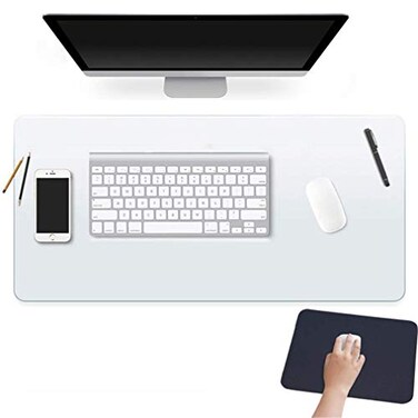 Easy Easy Life Clear Desk Pad Blotter on Top of Desks Office Table Protector Laptop Computer Keyboard Desktop Plastic PVC Transparent NonSlip Desk Writing Mat Organizer Mouse Pad Included Waterproof 1