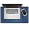 Modeska 24 x 14 Leather Desk Pad SKIDSTOP Ultra Smooth Executive Blotter and Protective Mat Large Mouse Pad for Office School Home Remote Business Navy Blue