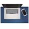 Modeska 24 x 14 Leather Desk Pad SKIDSTOP Ultra Smooth Executive Blotter and Protective Mat Large Mouse Pad for Office School Home Remote Business Navy Blue