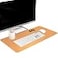 FTC PU Leather Desk Pad Desk Blotter NonSlip Flannelette Base Stitched Desk Mat for Keyboard Mouse Writing Home or Office Camel 315 x 1575