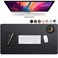 Vine Creations Leather Desk Mat 32 x 17 Desk Protector Mat PU Leather Desk Pad Large Mouse Pad Desk Blotter Desk Pads on Top of Desks Desk Matt for Desktop Home Office Desk Mat Black