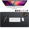 Vine Creations Leather Desk Mat 32 x 17 Desk Protector Mat PU Leather Desk Pad Large Mouse Pad Desk Blotter Desk Pads on Top of Desks Desk Matt for Desktop Home Office Desk Mat Black