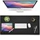 Vine Creations Leather Desk Protector Non Slip 32 x 17 Office Desk Mat Black