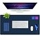 K KNODEL Desk Mat Blotter DualSided Office Desk Pad Waterproof Desk Mat for Desktop Desk Blotters PVC Leather Pad Protector Dark Blue 315 x 157