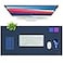 K KNODEL Desk Mat Blotter DualSided Office Desk Pad Waterproof Desk Mat for Desktop Desk Blotters PVC Leather Pad Protector Dark Blue 354 x 17