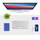 K KNODEL Desk Mat Blotter DualSided Office Desk Pad Waterproof Desk Mat for Desktop Desk Blotters PVC Leather Pad Protector White 315 x 157