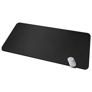 CENNBIE Leather Desk Mat Pad Blotter Protector Extra Large Desk pad Laptop Keyboard Mouse Pad 393 x 196Black