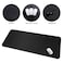CENNBIE Leather Desk mat Protecter 472X196in Super Large PU Leather Desk Mat Blotters Organizer with Comfortable Writing SurfaceBlack