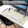 K KNODEL Large Office Leather Desk Mat Mouse and Keyboard Pad Computer and Laptop Mat Desktop Protector and Cover Writing Pad and Blotter 354x17 Ivory Cream