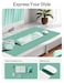 YSAGi Leather Desk Protector Office Mat Large Mouse Mat NonSlip PU Leather Blotter Laptop Desk Mat Waterproof Writing Pad for Office and Home GreenBlue 315 x 158