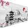 Akduss Japanese Landscape Large Mouse Pad Large Extended Mouse Pad for Home Office Gaming Work 315x157inch Big Computer Mousepad Waterproof NonSlip Rubber Mice Pads Stitched Edges
