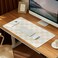 Ohocut Checkered Desk Mat 315 x 157 Large Cute Beige Sand Aesthetic Retro Accessories PU Leather Computer Laptop Desk Mat Mouse Keyboard Pad Desk Writing Makeup Mat for VanityWorkHome Decor