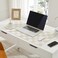 Ohocut Checkered Desk Mat 315 x 157 Large Cute Beige Sand Aesthetic Retro Accessories PU Leather Computer Laptop Desk Mat Mouse Keyboard Pad Desk Writing Makeup Mat for VanityWorkHome Decor
