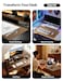 YSAGi Leather Desk Protector Office Mat Large Mouse Mat NonSlip PU Leather Blotter Laptop Pad Waterproof Writing Pad for Office and Home Shiny Bronze 315 x 158