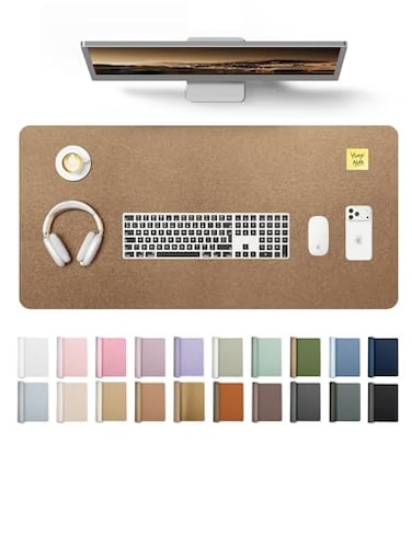 YSAGi Leather Desk Protector Office Mat Large Mouse Mat NonSlip PU Leather Blotter Laptop Pad Waterproof Writing Pad for Office and Home Shiny Bronze 315 x 158